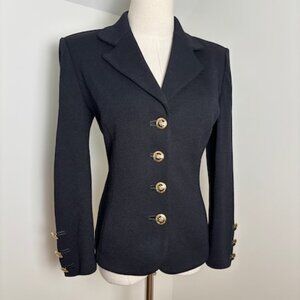 St. John Basics black Santana jacket, US6